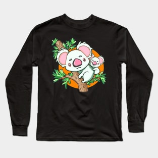 Albino Koala mama and baby Long Sleeve T-Shirt